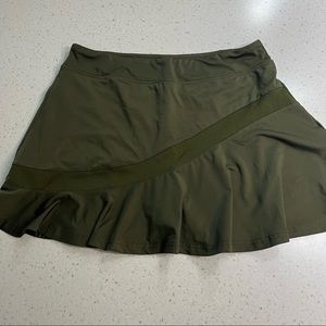 Ekouder olive green tennis skirt athletic skort